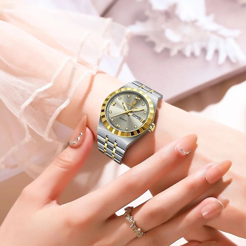 POEDAGAR Wrist Watches Luxury Original Ladies Watch Luminous Waterproof Week Date Woman Wristwatch Stainless Steel Women Quartz Watches Female