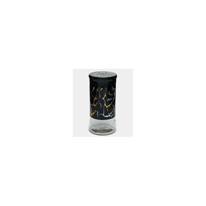 Marbled Salt and Pepper Shakers Set | Dining Table Top Salt Pepper Shakers with Glass Bottom