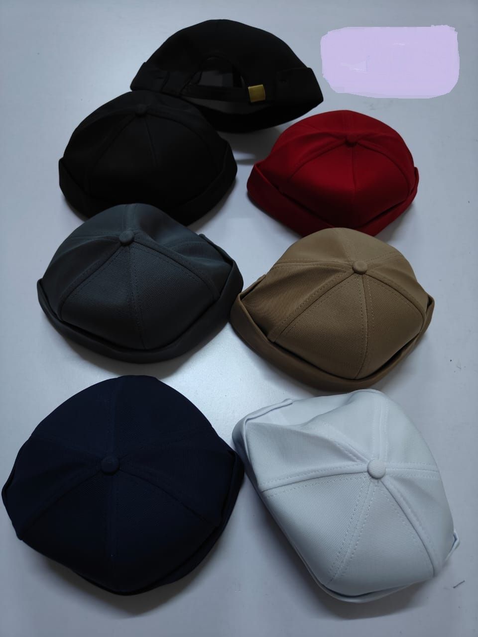 Retro Brimless Hats For Men Womens Skullcap Mens Vintage Docker Beanie Cap Washed Cotton Rolled Cuff Harbour Hat