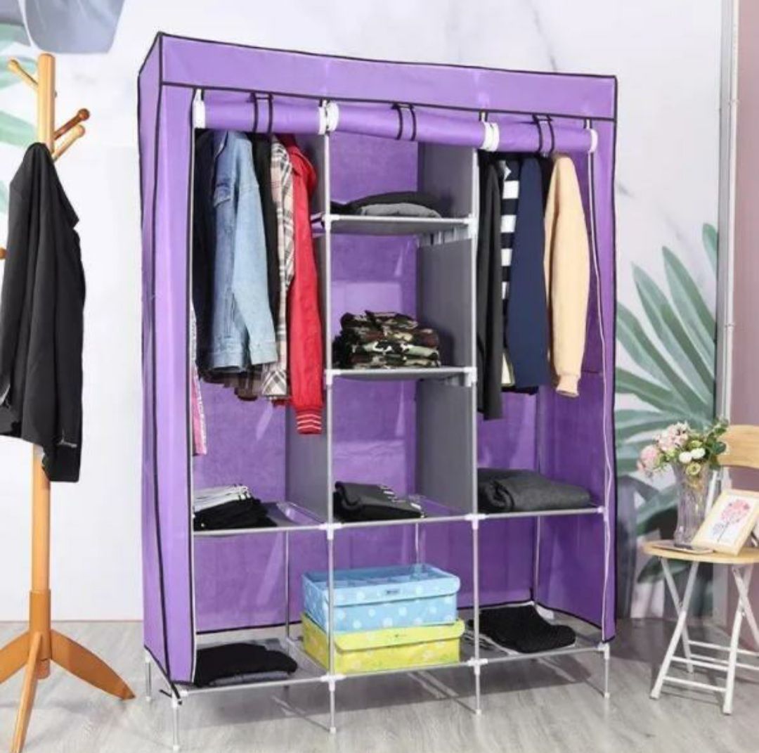 3 column Foldable Metallic wardrobe Heavy Duty