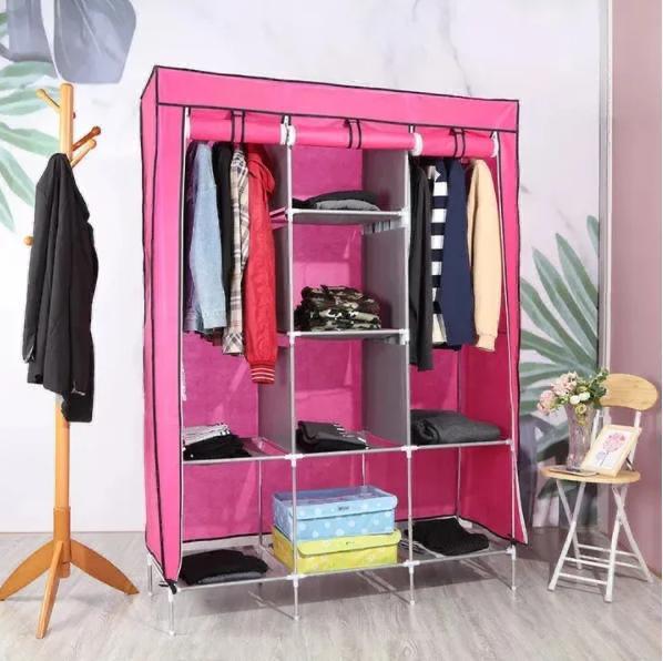 3 column Foldable Metallic wardrobe Heavy Duty