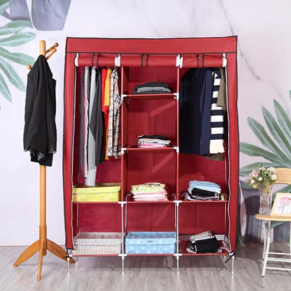 3 column Foldable Metallic wardrobe Heavy Duty