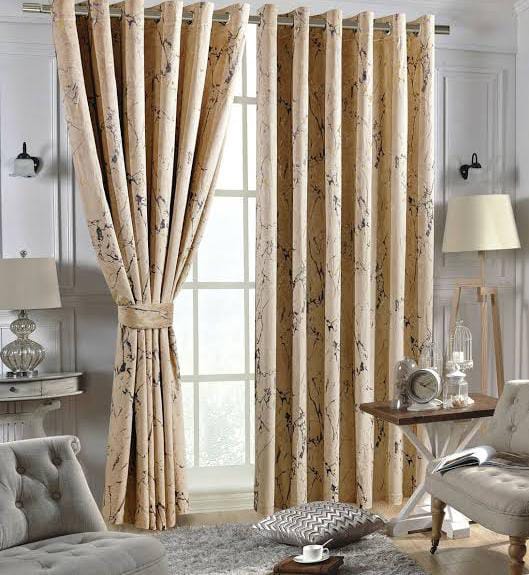 Blackout Crushed Velvet Curtains Eyelet Ring Top Marble Pair Curtains