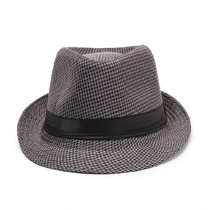 Fashion Men Women's Fedora Cap Trilby Hat Wool Blend with Black Ribbon Band