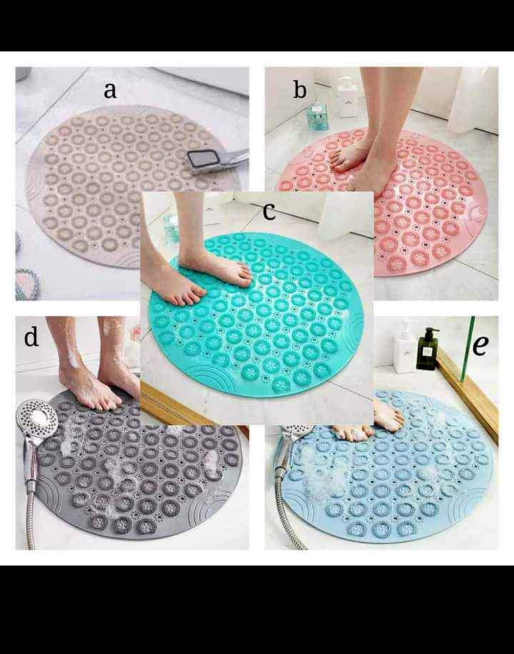 Round Non Slip Shower Mat Anti Slip Bathroom Mats