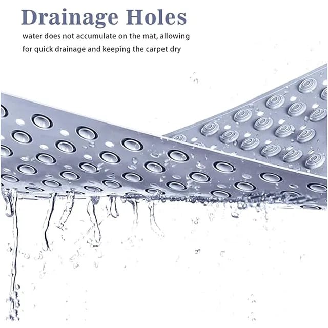 Anti-Slip Bathmats Bathroom/Shower Mat with Foot Scrubber Brush
