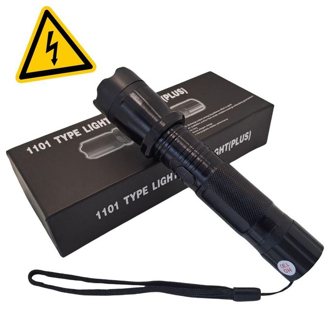 Type 1101 Torch with Shock Flashlight Self Defense Rechargeable