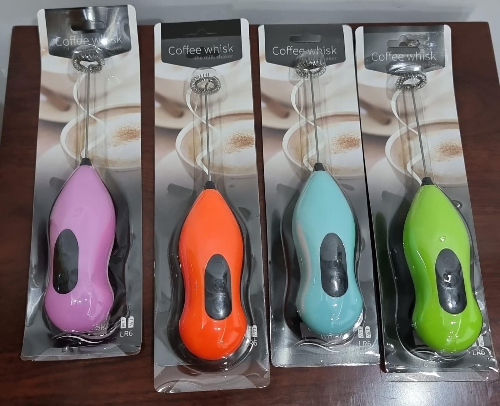 Electric Milk Coffee Frother Cappuccino Latte Whisk Handheld Battery Powered.