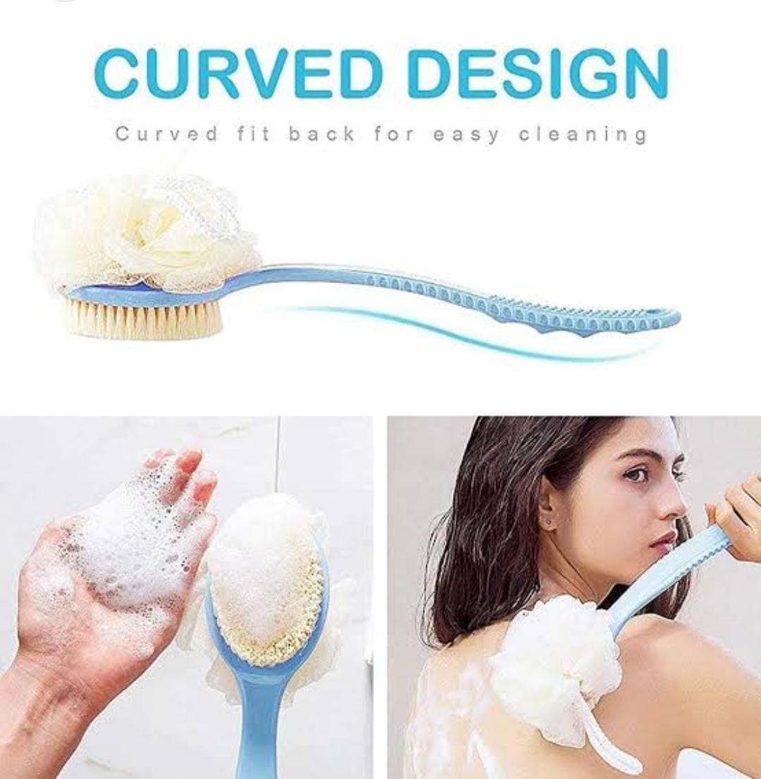 2 Sided Bath Brush Bath Ball With Long-handled Multifunctional Shower Brush Back Body Rubbing Exfoliating Brush