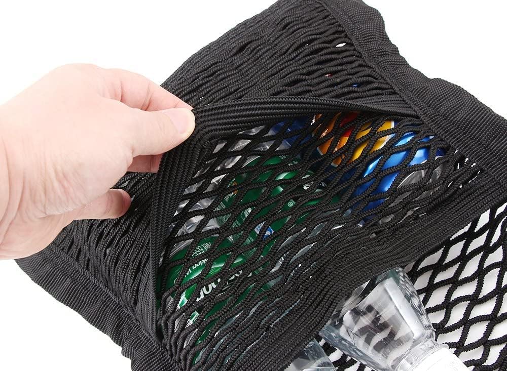 Car Mesh Organizer, Seat Back Net Bag, Barrier of Backseat Pet Kids, Cargo Tissue Purse Holder, Driver Storage Netting Pouch.3 Slot Net Organize