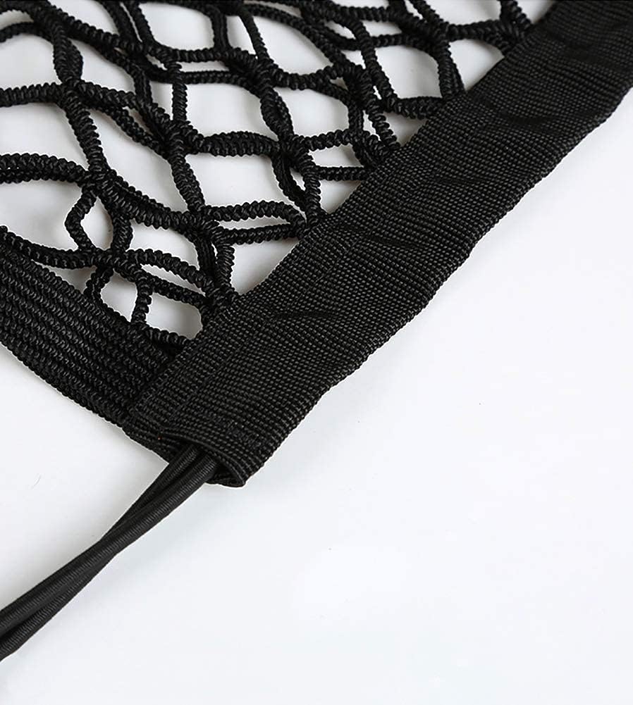 Car Mesh Organizer, Seat Back Net Bag, Barrier of Backseat Pet Kids, Cargo Tissue Purse Holder, Driver Storage Netting Pouch.3 Slot Net Organize