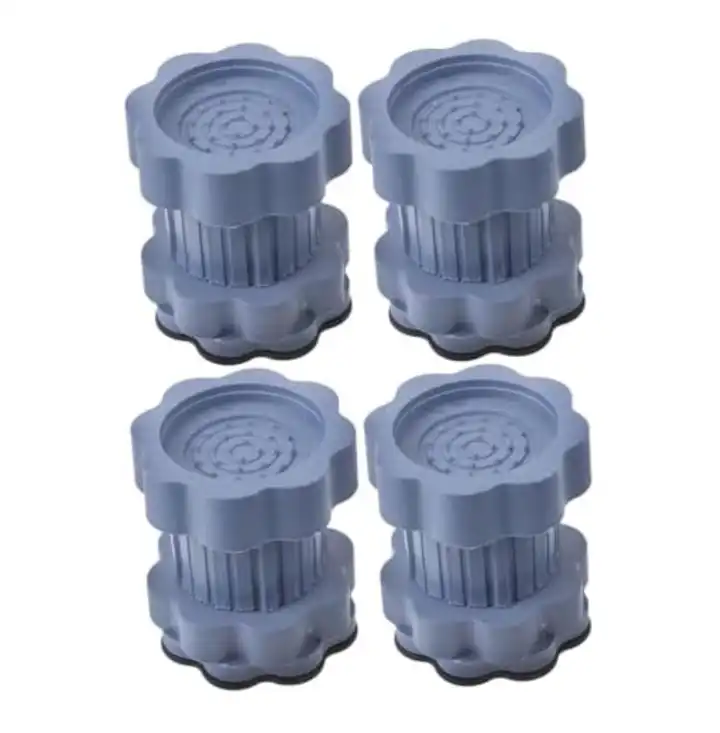 4pc Adjustable Height Washing Machine Anti Vibration Shock Pads Foot Pads Non-Slip Fridge Floor Furniture Protector
