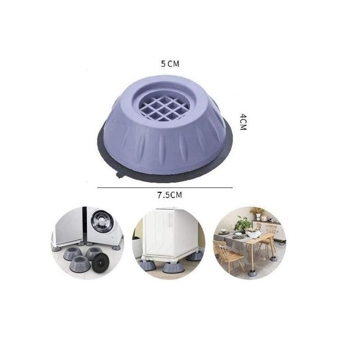 4Pc Washing Machine Anti Vibration Pads Anti-Shock - Shock Absorber Vibration Set Rubber Stoppers Washing Machine Anti-Vibration Non-Slip Furniture Mat Increases Height for Washing Machine and Dryers