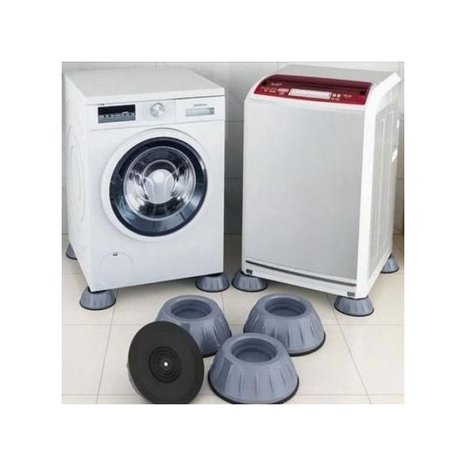 4Pc Washing Machine Anti Vibration Pads Anti-Shock - Shock Absorber Vibration Set Rubber Stoppers Washing Machine Anti-Vibration Non-Slip Furniture Mat Increases Height for Washing Machine and Dryers