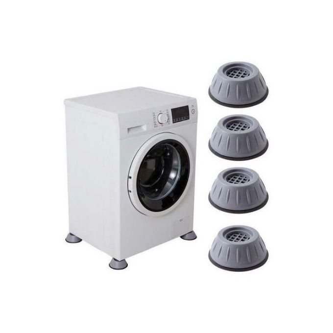 4Pc Washing Machine Anti Vibration Pads Anti-Shock - Shock Absorber Vibration Set Rubber Stoppers Washing Machine Anti-Vibration Non-Slip Furniture Mat Increases Height for Washing Machine and Dryers