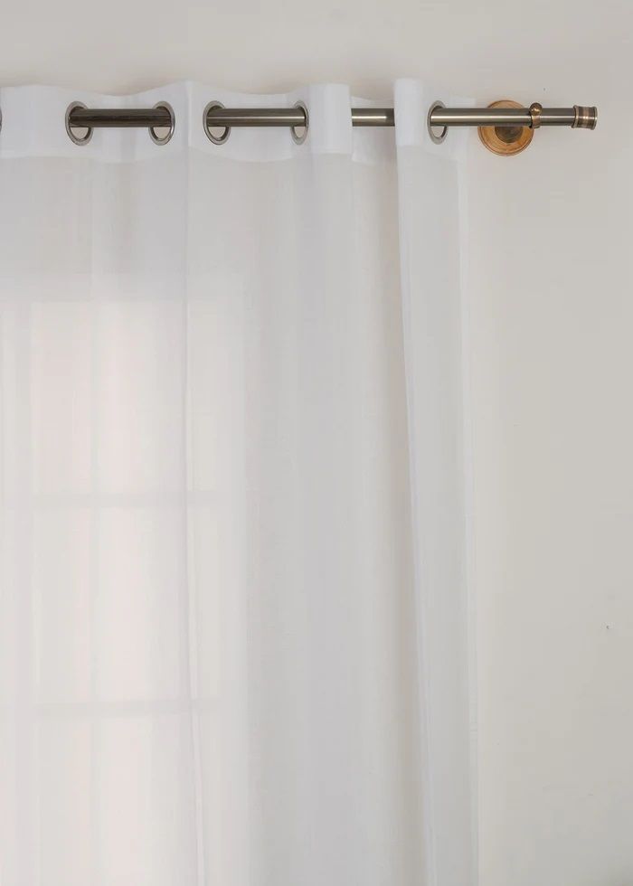 3M Solid white sheer  plain curtain for Living room & bedroom - Light filtering for Curtains and Window Curtain