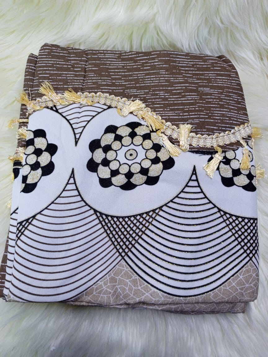 Heavy Printed Curtains 2Pcs (1.5m width each by 2.5m height)