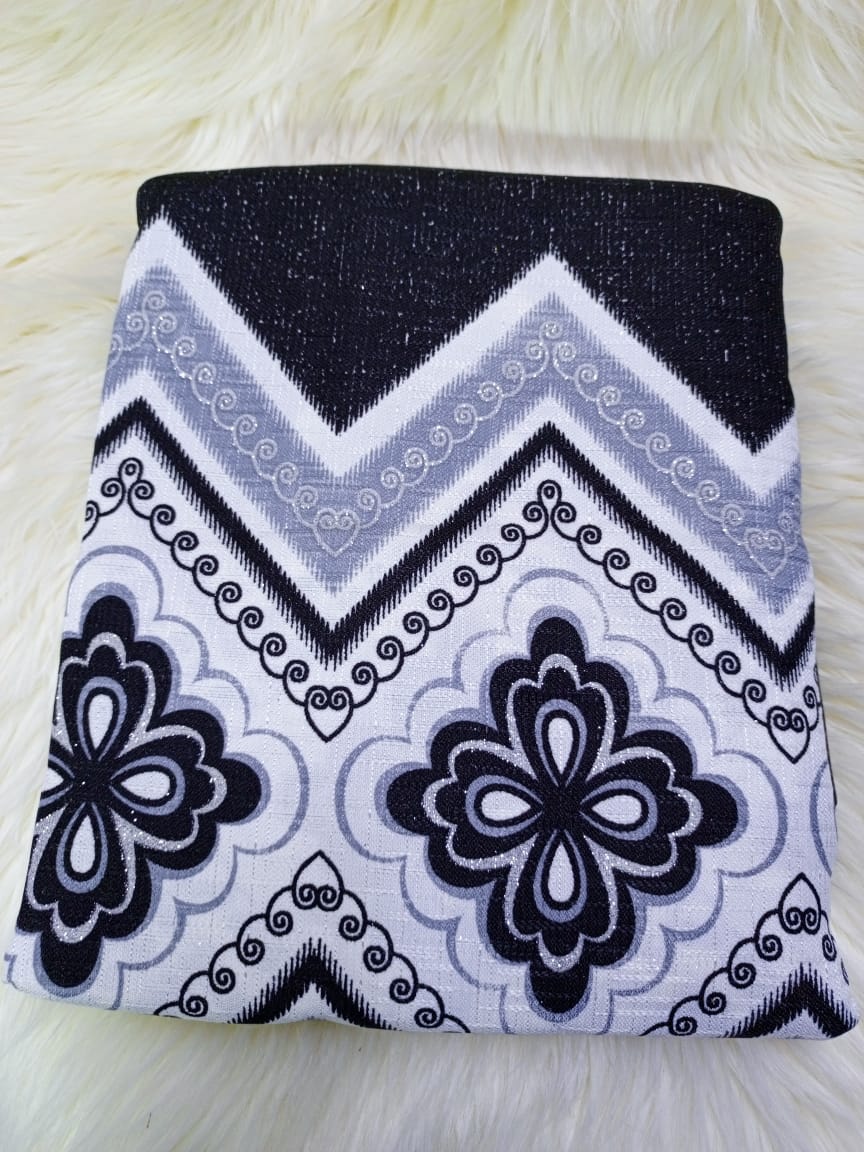 Heavy Printed Curtains 2Pcs (1.5m width each by 2.5m height)