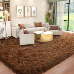Super Soft Fluffy Carpet Area Rugs for Living Room, Bedroom Shaggy Large Rugs Modern Floor Carpet, with Anti-slip Sticker 1.5 cm thick, 160x200cm Size