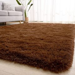 Super Soft Fluffy Carpet Area Rugs for Living Room, Bedroom Shaggy Large Rugs Modern Floor Carpet, with Anti-slip Sticker 1.5 cm thick, 160x200cm Size