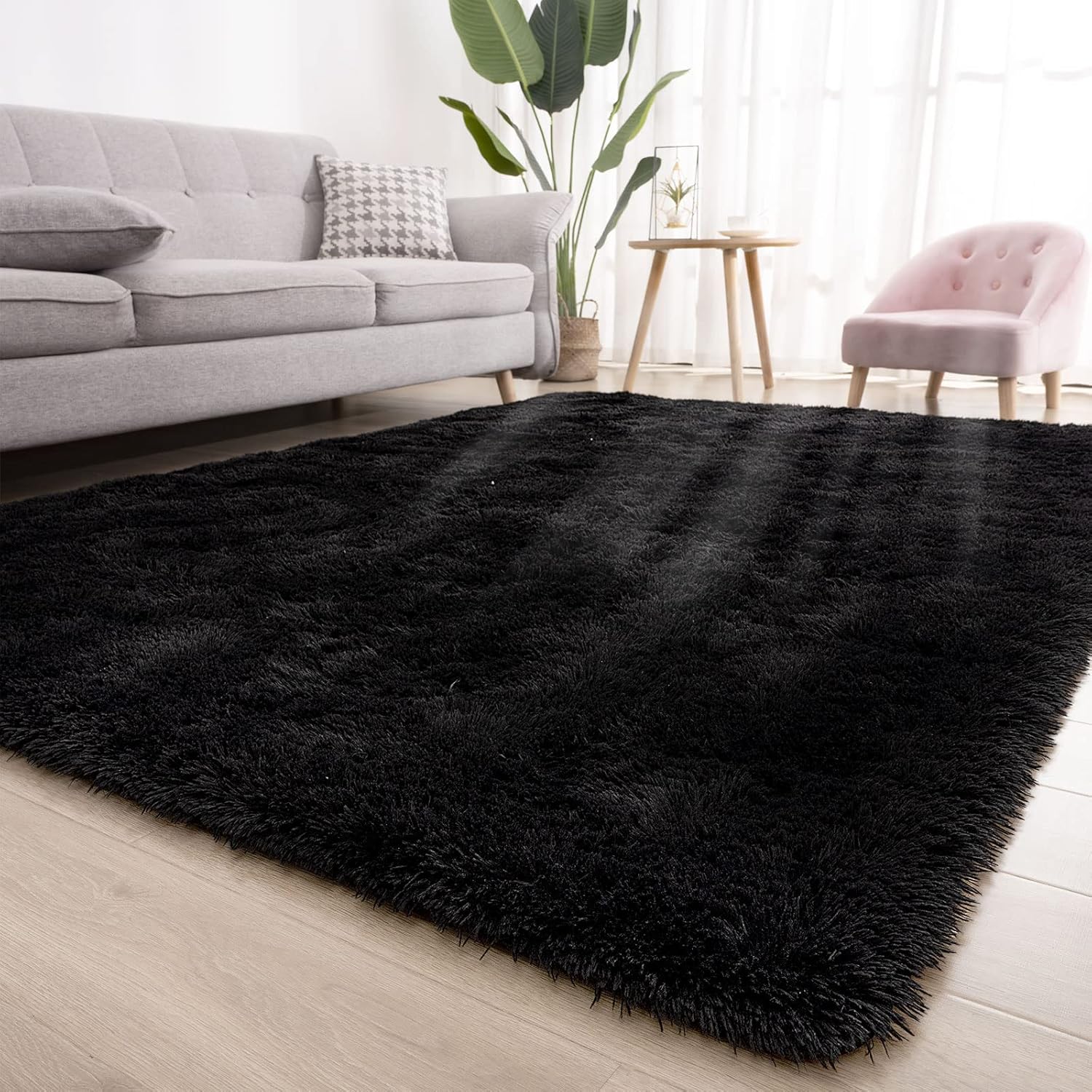 Super Soft Fluffy Carpet Area Rugs for Living Room, Bedroom Shaggy Large Rugs Modern Floor Carpet, with Anti-slip Sticker 1.5 cm thick, 160x200cm Size