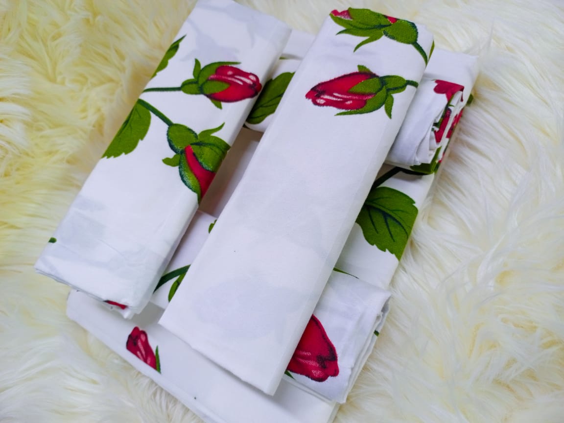 6pc set  bedsheets 6*7 (2 Bed sheets, 4 pillow cases)