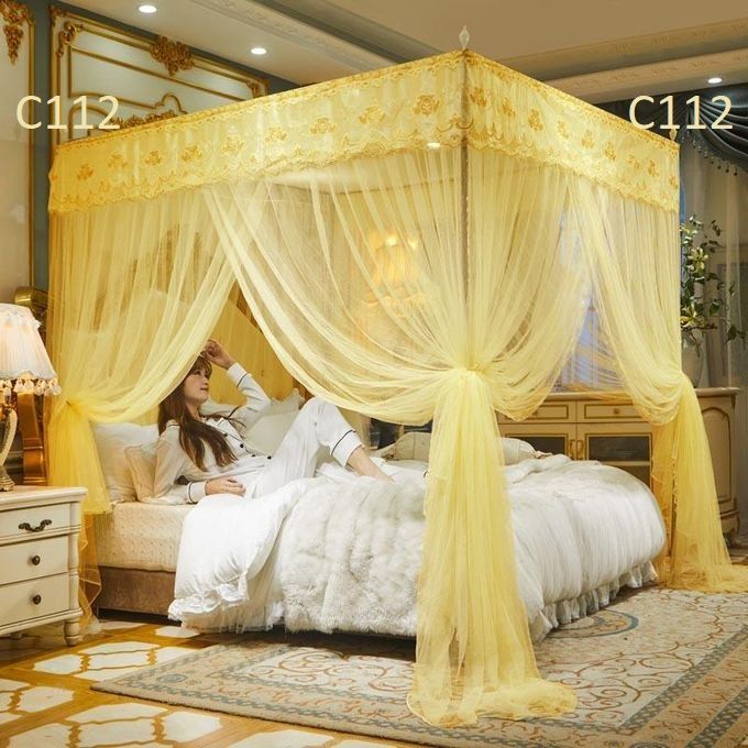 Cozy Mosquito Net With 4 Stainless Steel Stand & 3 Doors Design Bed Net Give Ultimate Protection
