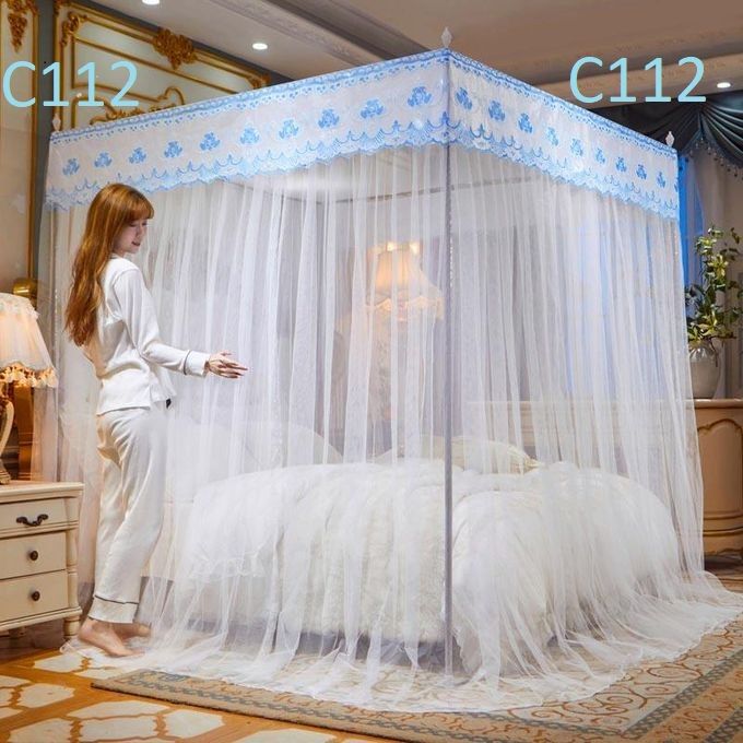 Cozy Mosquito Net With 4 Stainless Steel Stand & 3 Doors Design Bed Net Give Ultimate Protection