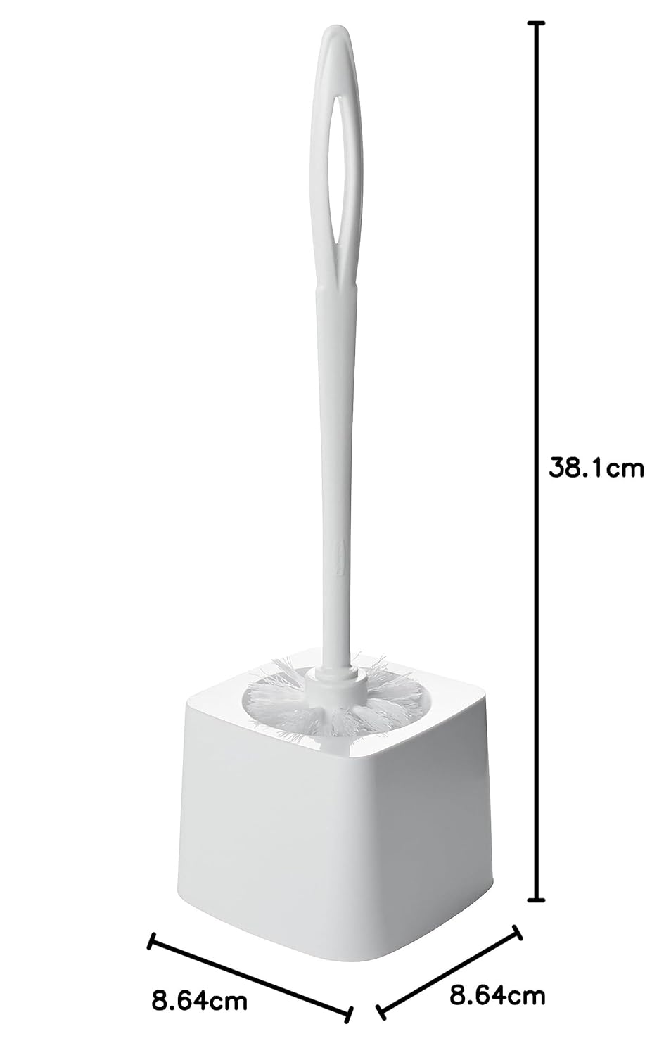Toilet Brush With Base - Creative Toilet Brush Thick Plastic Long Handle Bathroom Cleaning Brush with Holder Base for Home Hotel Bathroom