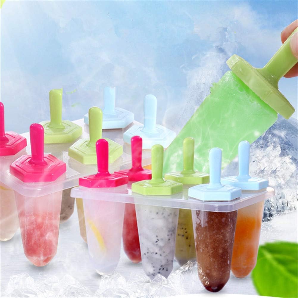 Re-usable 6 Slots Set Ice cream Mold Popsicle Maker