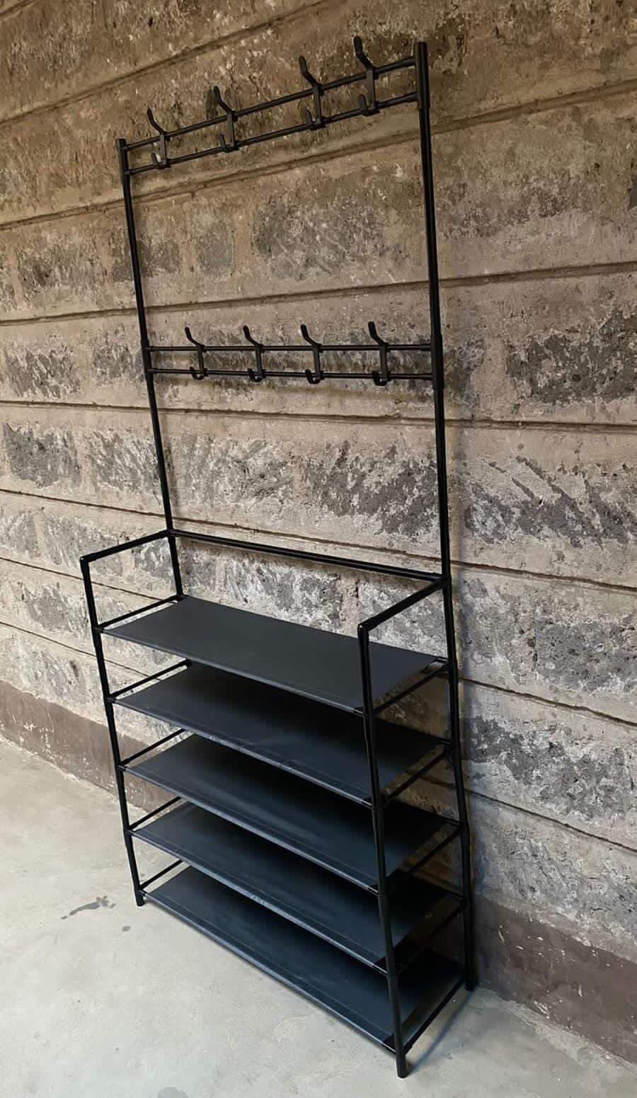 Multifunctional Shoe and Hat Rack - Hall Tree,Freestanding Shoe Rack, Coat Hat Umbrella Rack,Storage Shelves,Entryway Coat Rack,Organizer Closet for Bedroom,Cloakroom