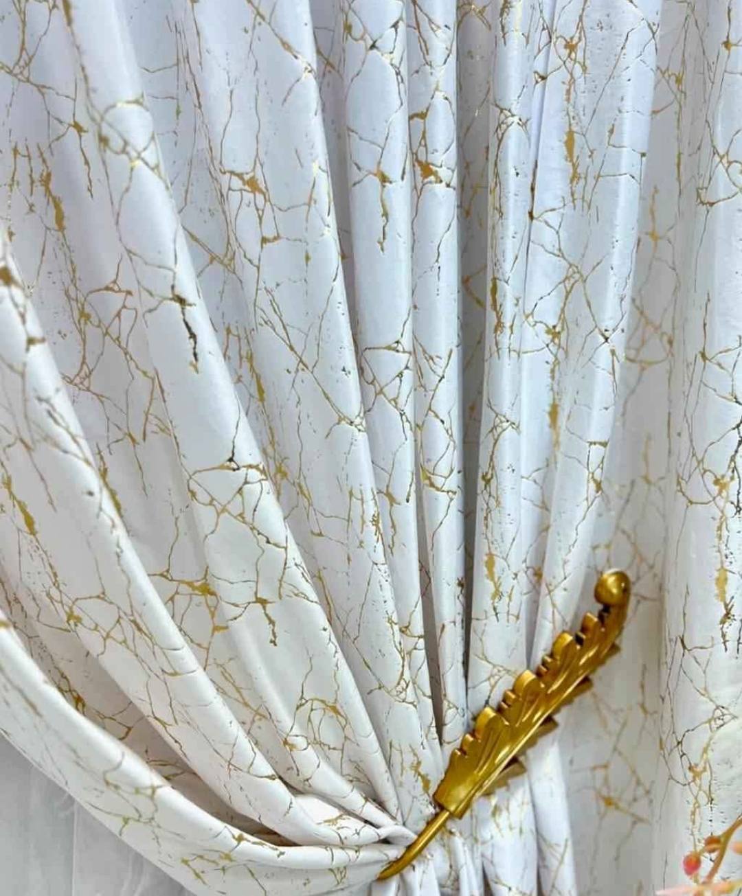 Blackout Crushed Velvet Curtains Eyelet Ring Top Marble Pair Curtains