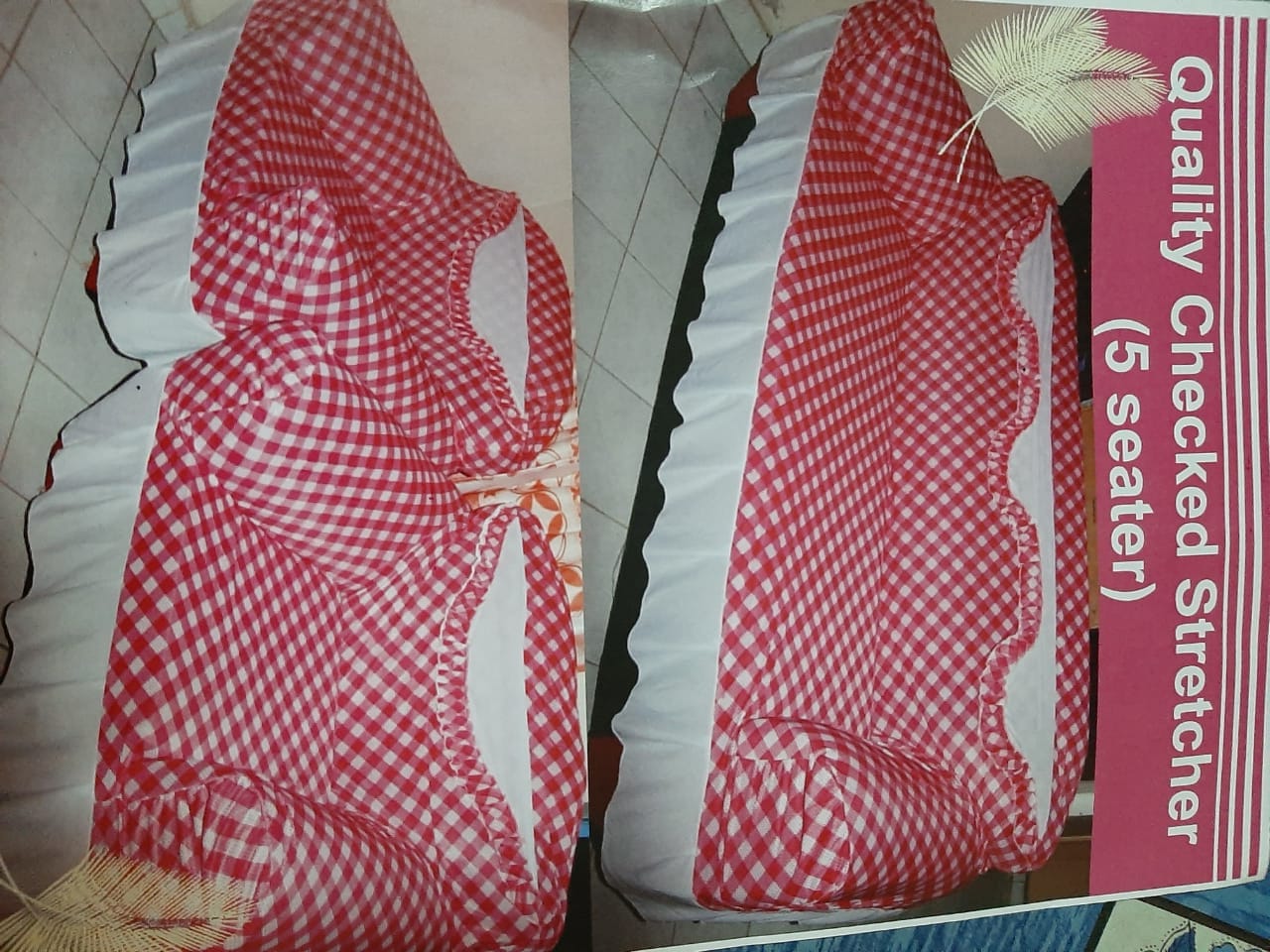 High Quality Checked Stretcher Loose Covers