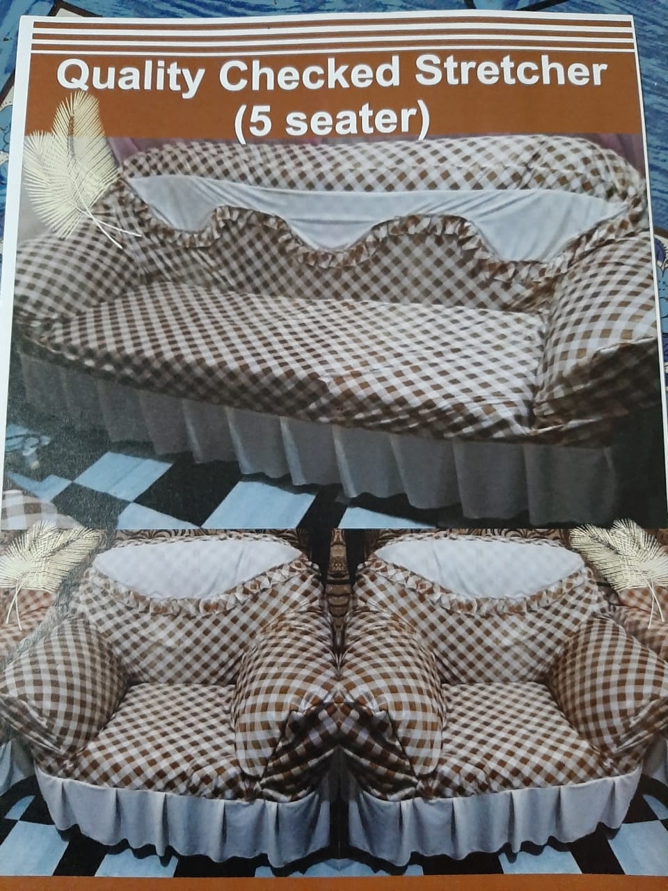 High Quality Checked Stretcher Loose Covers