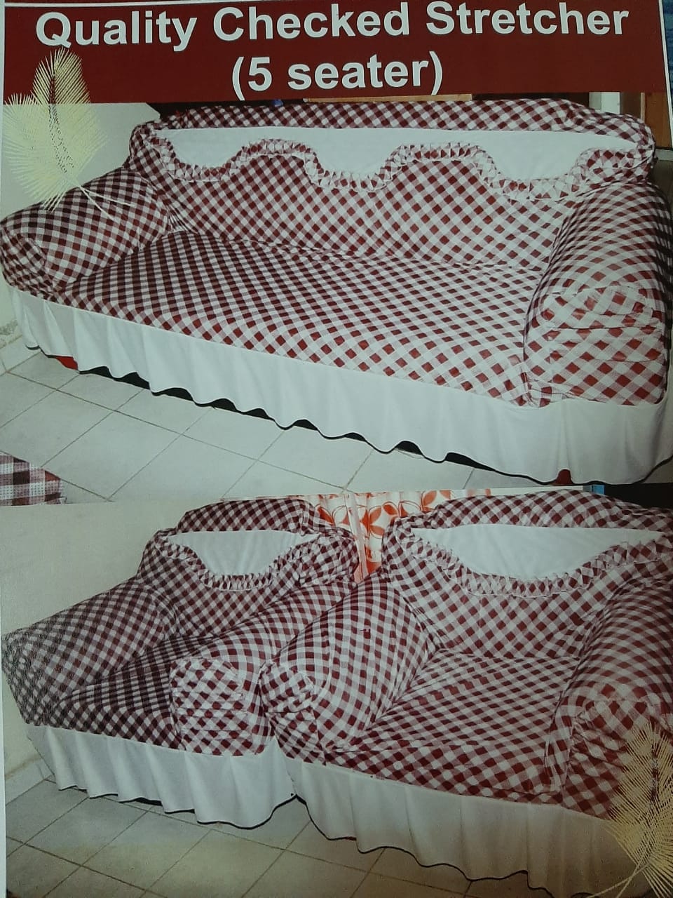 High Quality Checked Stretcher Loose Covers