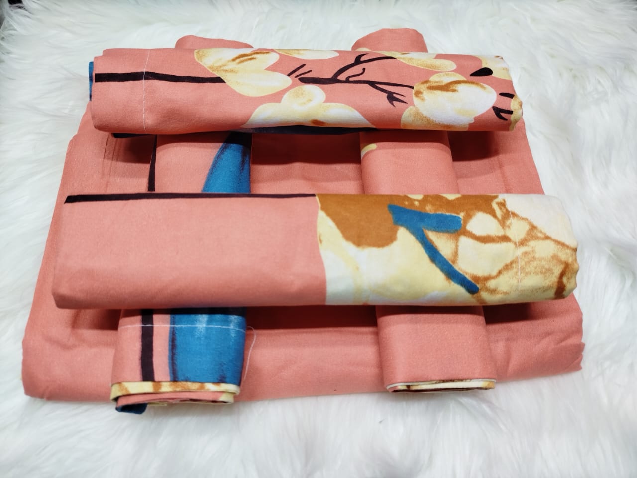 6pc set  bedsheets 6*7 (2 Bed sheets, 4 pillow cases)