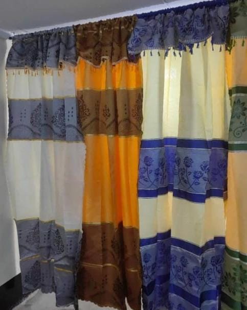 High Quality & Long 2Pc Sunflower Curtains Without Ring Or Lining
