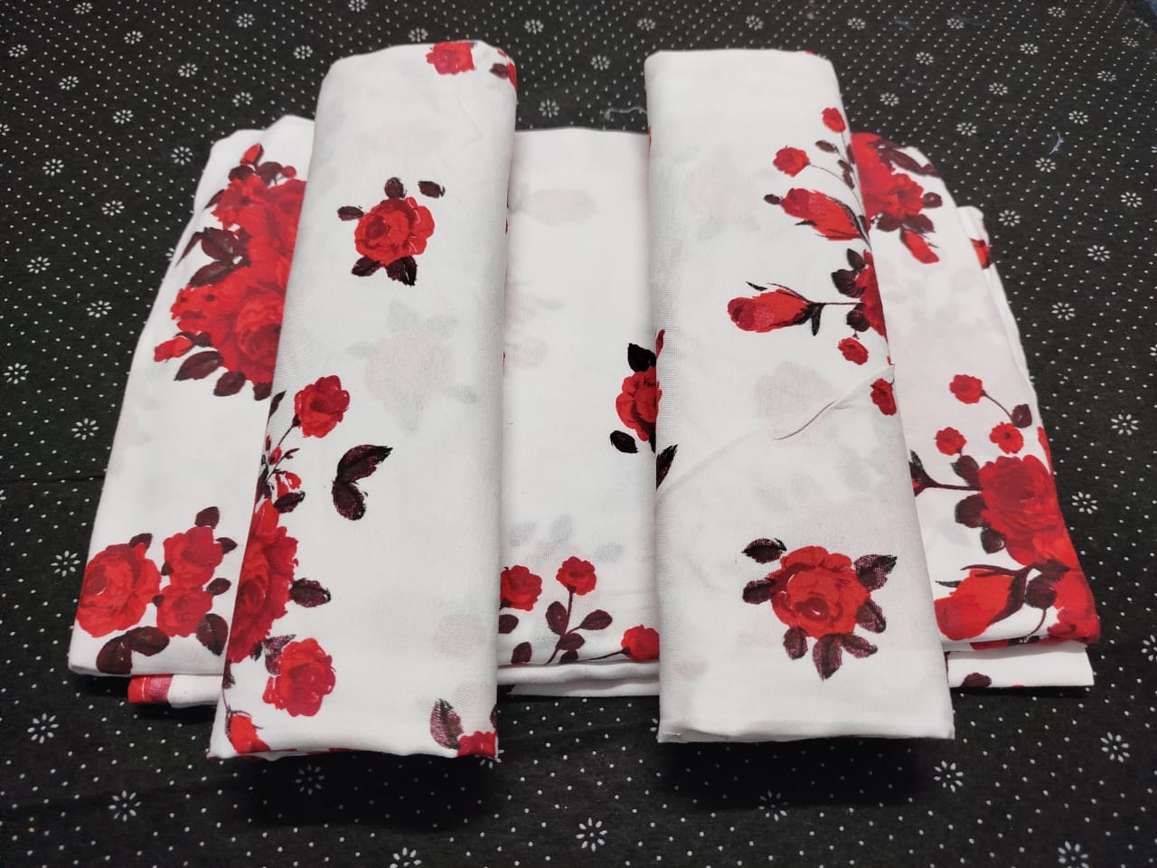 5 by 6 Super Unique Bedsheets set Of 4Pcs (2 Bedsheets & 2 Pillowcases)