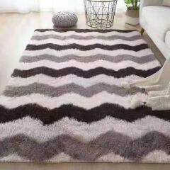 Extra Soft Fuzzy 5 by 8 (160*200cm) Fluffy Carpets Geometric Area Rug for Bedroom Living Room - Soft Shaggy Plush Fluffy Carpet for Teen Nursery Playroom Dorm Classroom Office