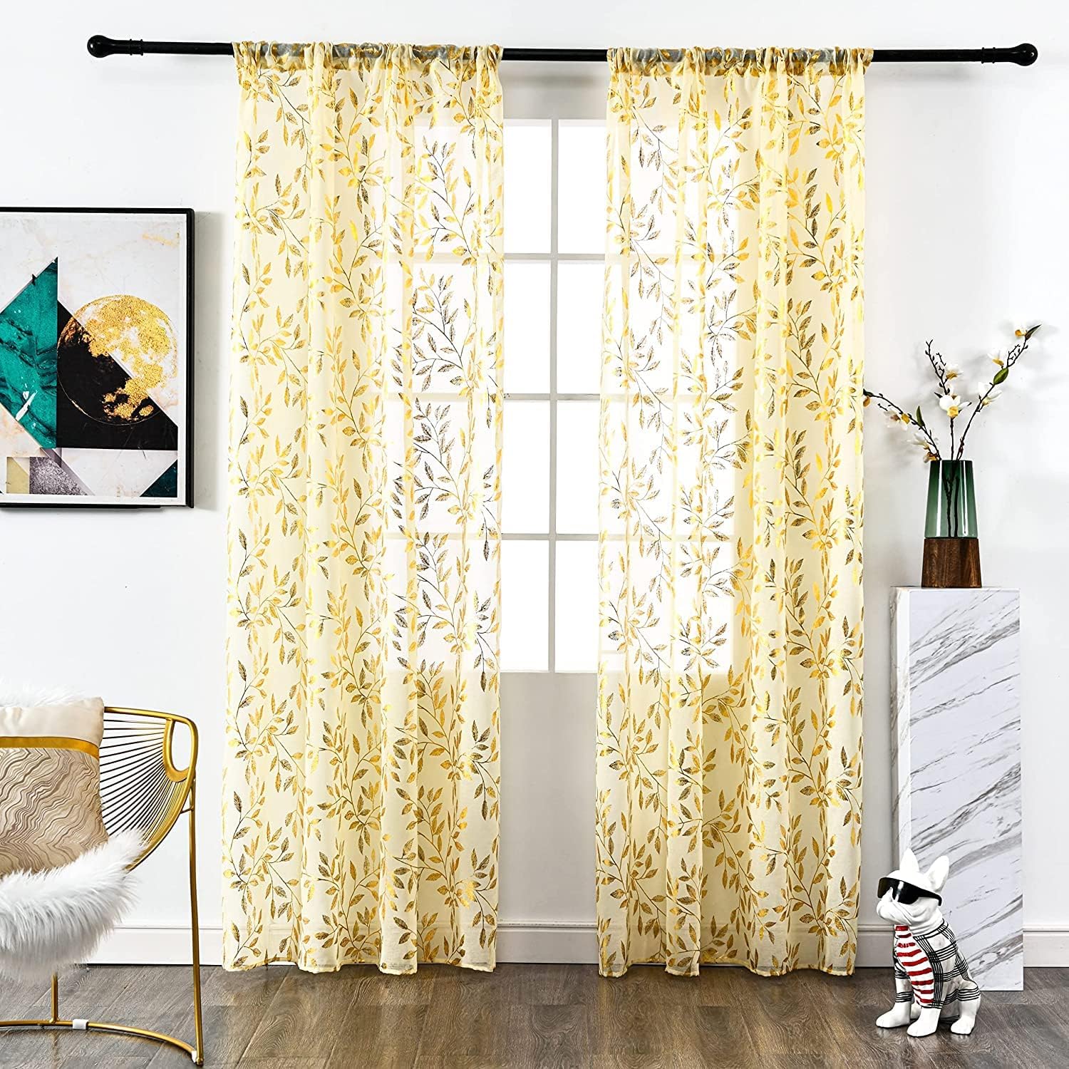 3M Solid white sheer  plain curtain for Living room & bedroom - Light filtering for Curtains and Window Curtain