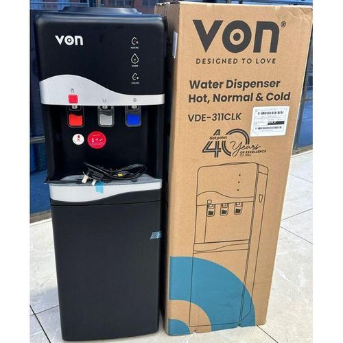 CLEARANCE OFFER Von Hotpoint 3Tap Water Dispenser Hot and Cold and Normal with Child Lock On Hot Faucet-