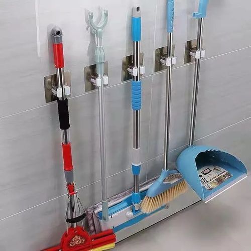 CLEARANCE OFFER 4pcs Wall Mounted Bathroom, Kitchen Mop Holder