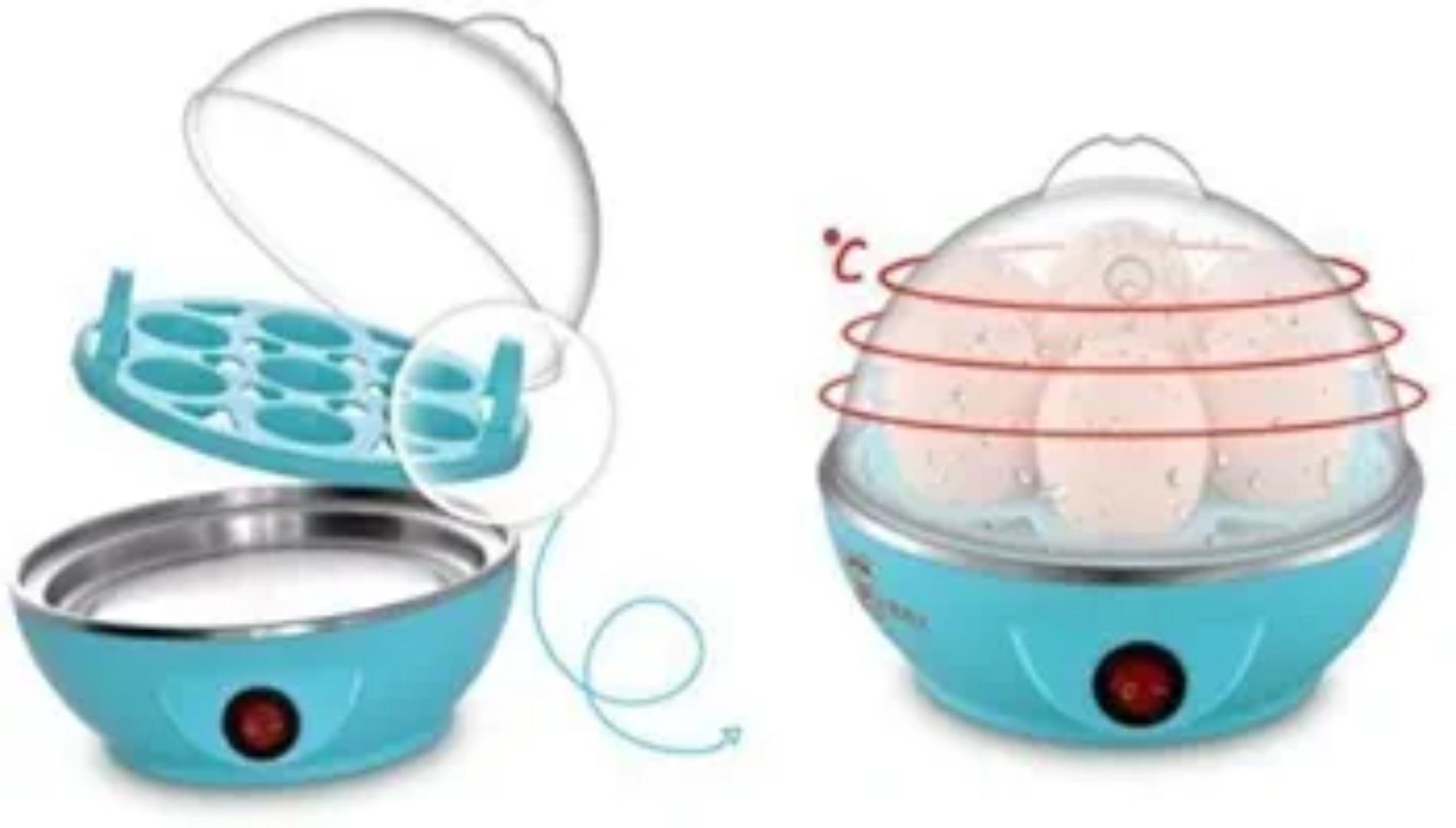 7 Egg Cooker,Egg Boiler Egg poachar Electric,Egg Steamer,Egg Boiler Electric Automatic Off Off for Steaming,Cooking,Boiling and Fring homr Machine Egg Boiler with Egg Tray Egg Boiler 7 Eggs