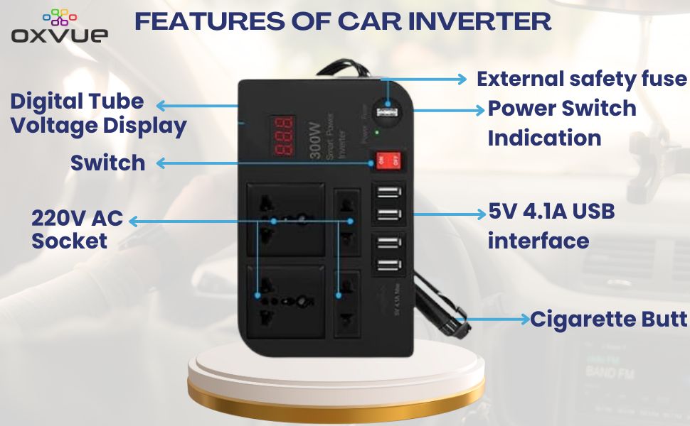 power car inverter with display