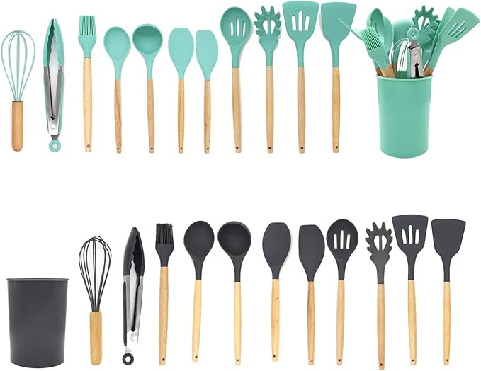 Silicone Cooking Utensils, 12 Piece