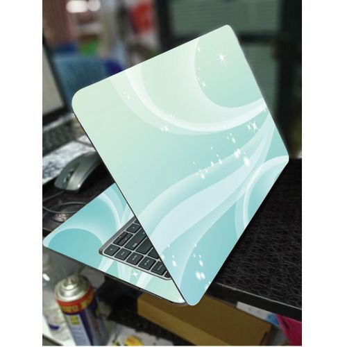CYAN BLUE ART LAPTOP SKIN/COVER/STICKER, For Laptop Size 11" 13.3" 14" 15" 15.4" 15.6 Universal Vinyl Skin Sticker Cover And ANTI SKID MOUSE PAD Of The Same