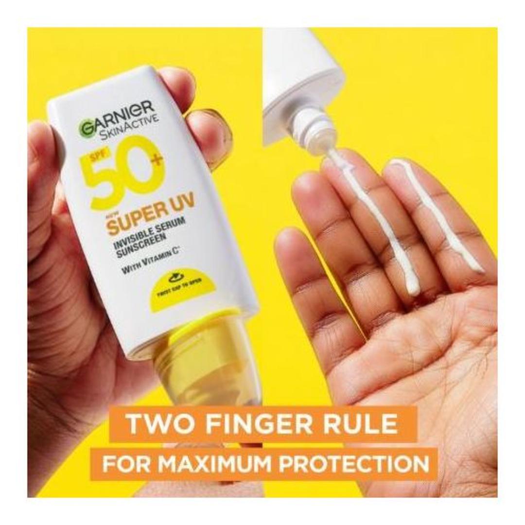 Garnier Even & Matte Double Sun Protection: Twin Super UV spf50 Serum Sunscreen