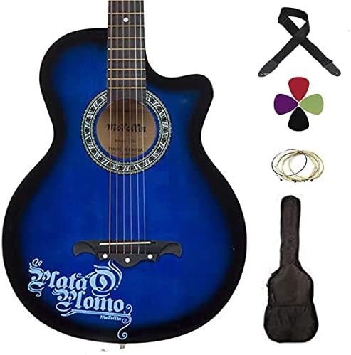 Medium Sized Acoustic Guitar 38 Inch Blue
