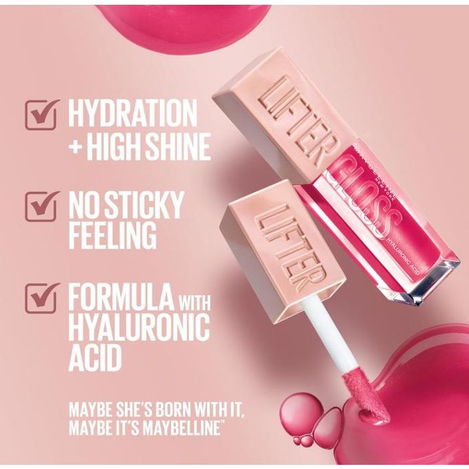 Maybelline Lifter Gloss Plumping and Hydrating Lip Gloss, Shade: 016 Rust, with Hyaluronic Acid for Super Juicy Lips with Incredible Shine, 5.4ml