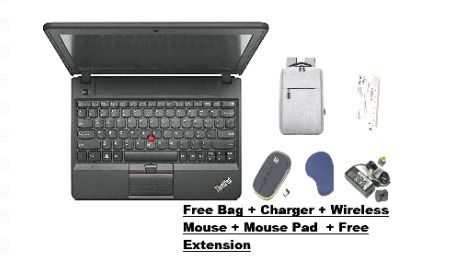 8GB RAM, 500GB Hard disk, Lenovo X131E, 12.5'' Screen Display, Windows 11 PRO Activated, Office & Basic software Installed +Free Bag  + Charger  + Free wireless Mouse.